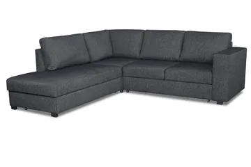 Leo Sovesofa 3-seter med Sjeselong Venstre - Mørkegrå - Møbler - Sofaer - Sovesofaer