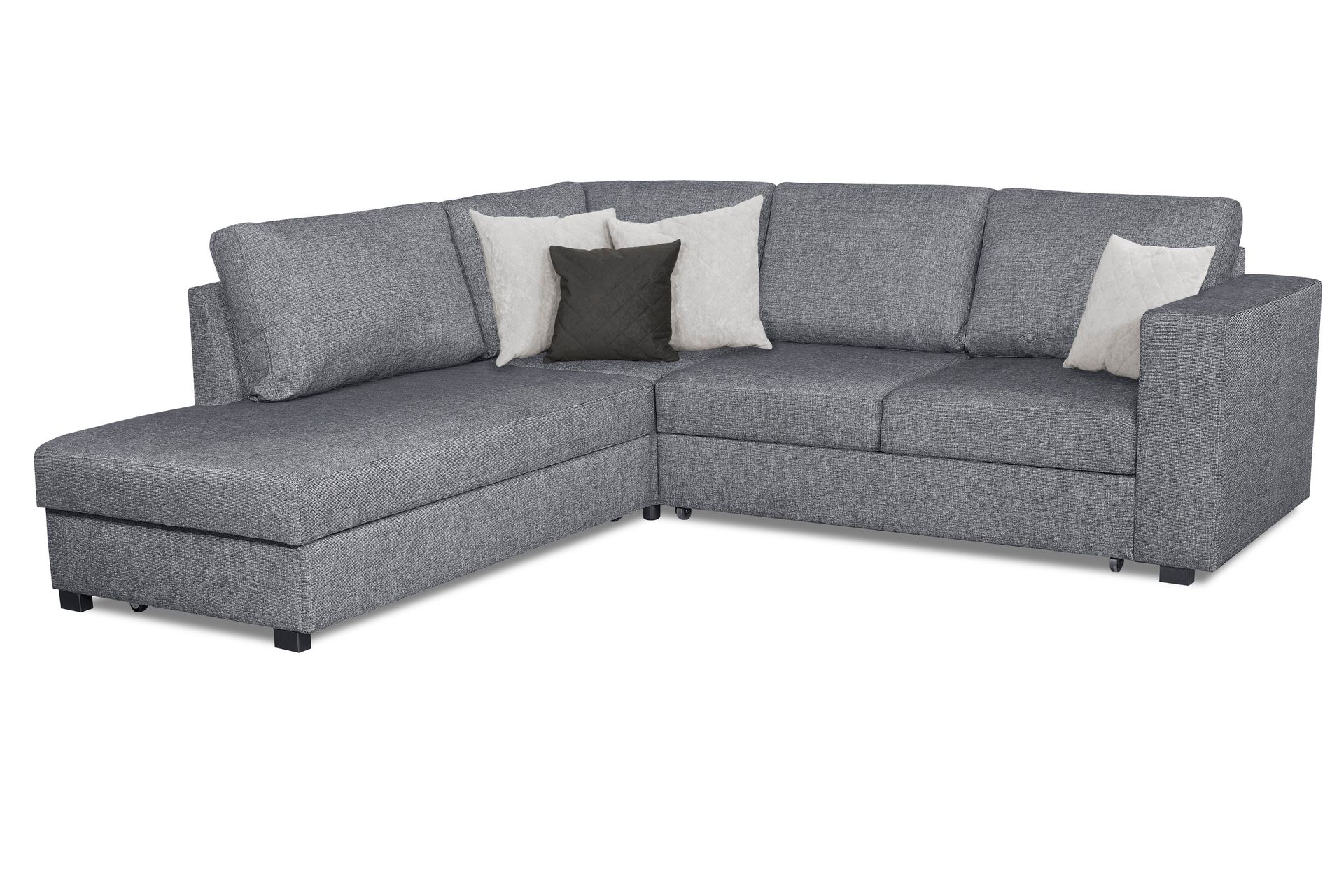 Leo Sovesofa 3-seter med Sjeselong Venstre - Mellomgrå - Møbler - Sofaer - Sovesofaer