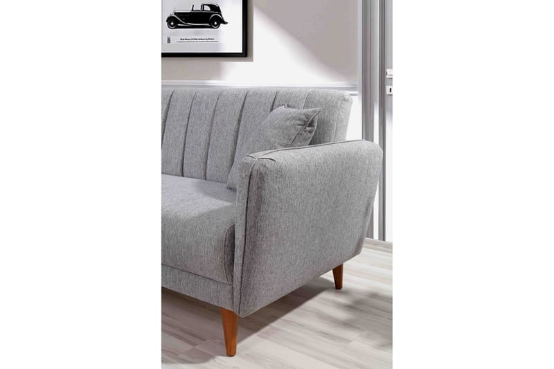 Lepinas Sovesofa med Divan Venstre - Grå/Natur - Møbler - Sofaer - Sovesofaer