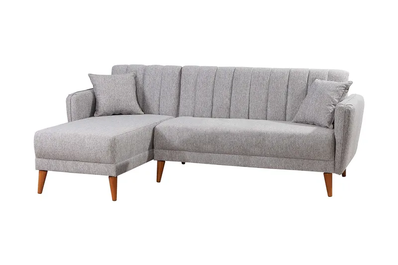 Lepinas Sovesofa med Divan Venstre - Grå/Natur - Møbler - Sofaer - Sovesofaer