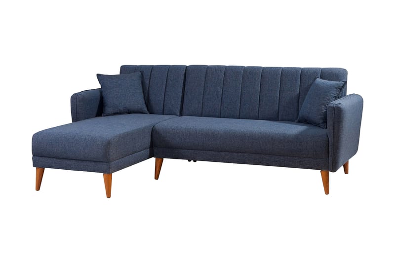 Lepinas Sovesofa med Divan Venstre - Mørkeblå/Natur - Møbler - Sofaer - Sovesofaer