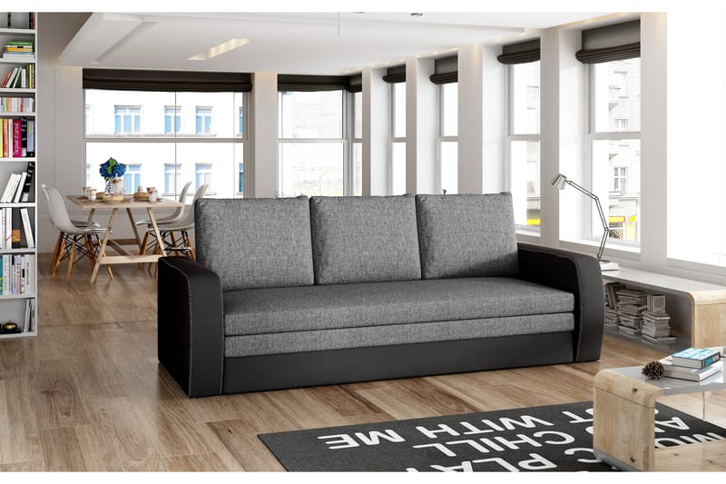 Lerma Sovesofa - Grå/Svart - Møbler - Sofaer - Sovesofaer