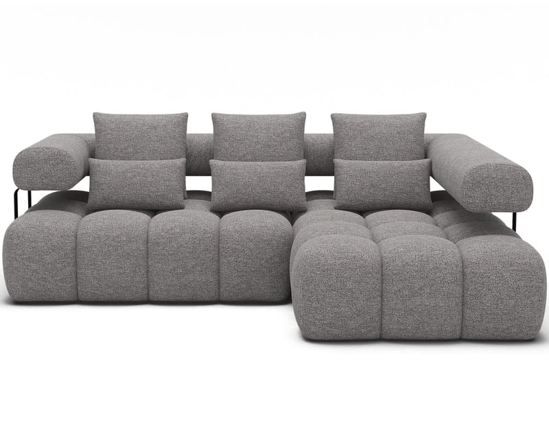 Levvi 3-seters boblete sovesofa med divan, høyre - Coralline 03 - Møbler - Sofaer - Sovesofaer
