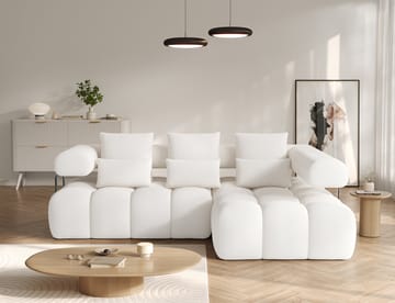 Levvi 3-seters boblete sovesofa med divan, høyre - Jaffray 01 - Møbler - Sofaer - Sovesofaer
