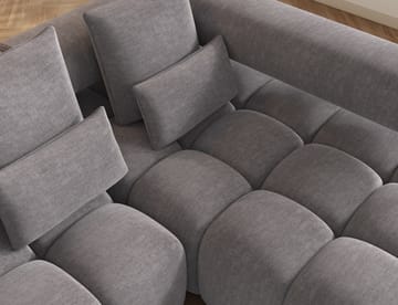 Levvi 3-seters boblete sovesofa med divan, høyre - Manhattan 03 - Møbler - Sofaer - Sovesofaer