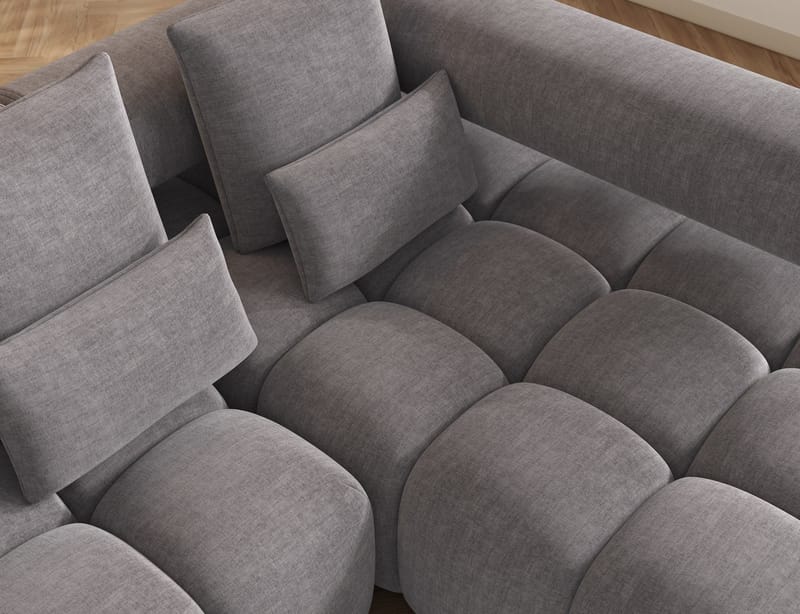 Levvi 3-seters boblete sovesofa med divan, høyre - Manhattan 03 - Møbler - Sofaer - Sovesofaer