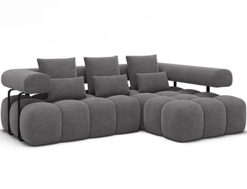 Levvi 3-seters boblete sovesofa med divan, høyre - Manhattan 03 - Møbler - Sofaer - Sovesofaer