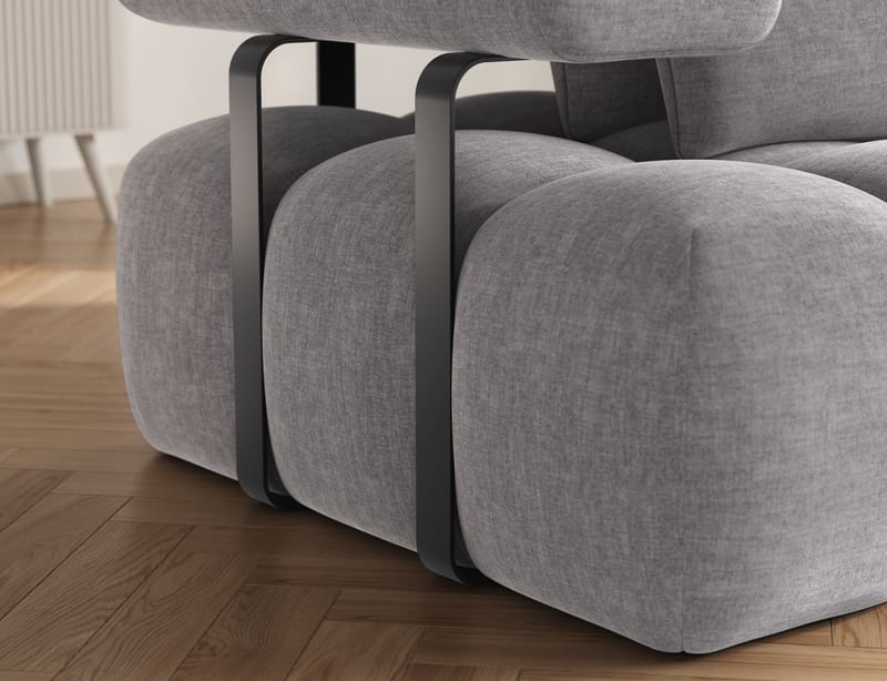 Levvi 3-seters boblete sovesofa med divan, høyre - Manhattan 03 - Møbler - Sofaer - Sovesofaer
