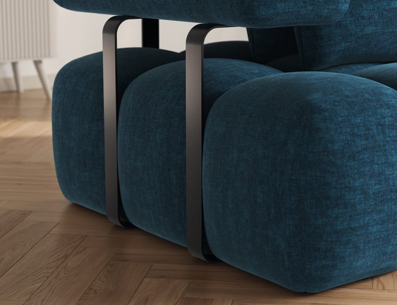 Levvi 3-seters boblete sovesofa med divan, høyre - Manhattan 40 - Møbler - Sofaer - Sovesofaer