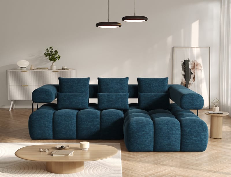 Levvi 3-seters boblete sovesofa med divan, høyre - Manhattan 40 - Møbler - Sofaer - Sovesofaer