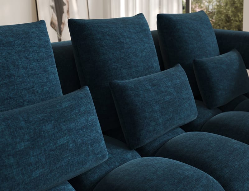 Levvi 3-seters boblete sovesofa med divan, høyre - Manhattan 40 - Møbler - Sofaer - Sovesofaer