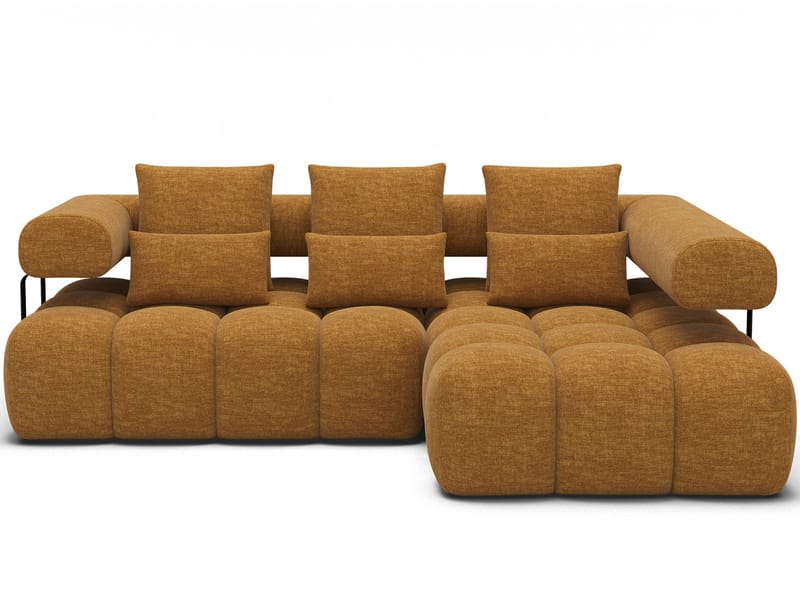 Levvi 3-seters boblete sovesofa med divan, høyre - Manhattan 45 - Møbler - Sofaer - Sovesofaer