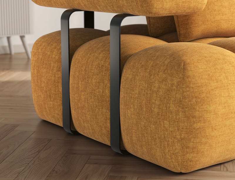 Levvi 3-seters boblete sovesofa med divan, høyre - Manhattan 45 - Møbler - Sofaer - Sovesofaer