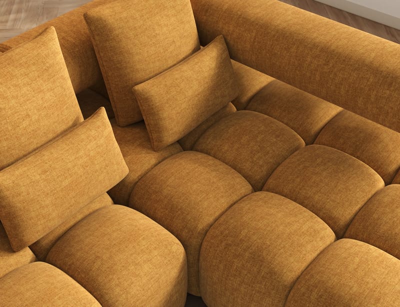 Levvi 3-seters boblete sovesofa med divan, høyre - Manhattan 45 - Møbler - Sofaer - Sovesofaer