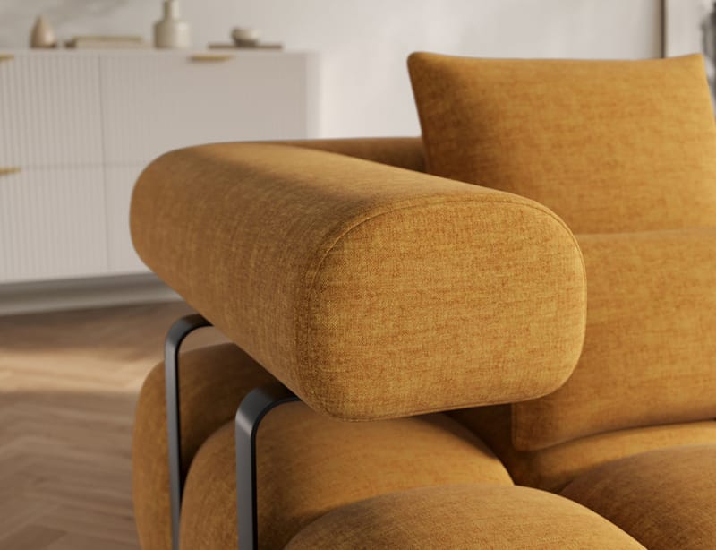 Levvi 3-seters boblete sovesofa med divan, høyre - Manhattan 45 - Møbler - Sofaer - Sovesofaer