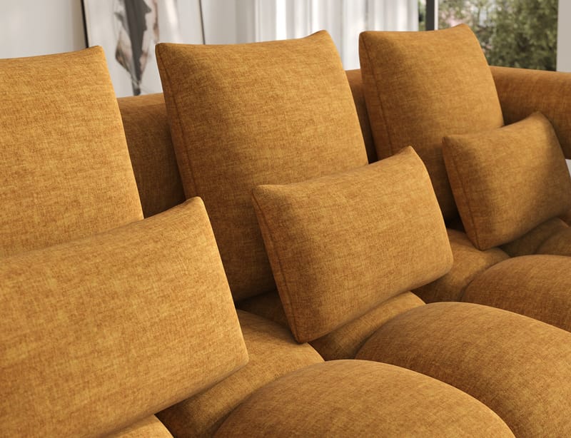 Levvi 3-seters boblete sovesofa med divan, høyre - Manhattan 45 - Møbler - Sofaer - Sovesofaer