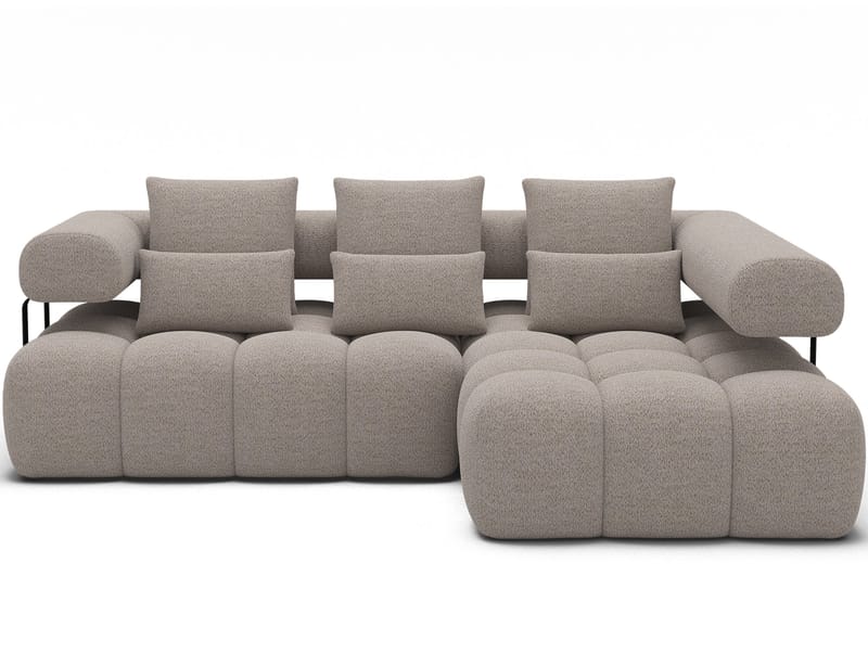 Levvi 3-seters boblete sovesofa med divan, høyre - Royal 18 - Møbler - Sofaer - Sovesofaer