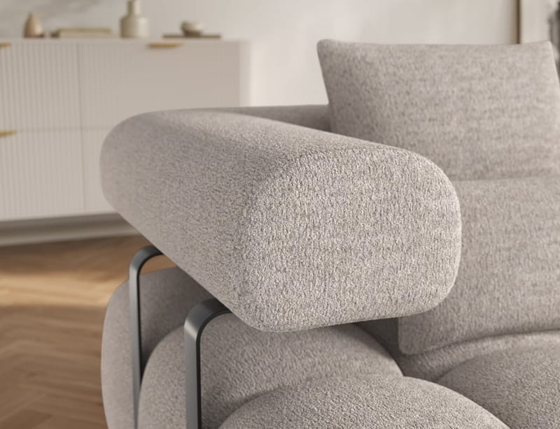 Levvi 3-seters boblete sovesofa med divan, høyre - Royal 18 - Møbler - Sofaer - Sovesofaer