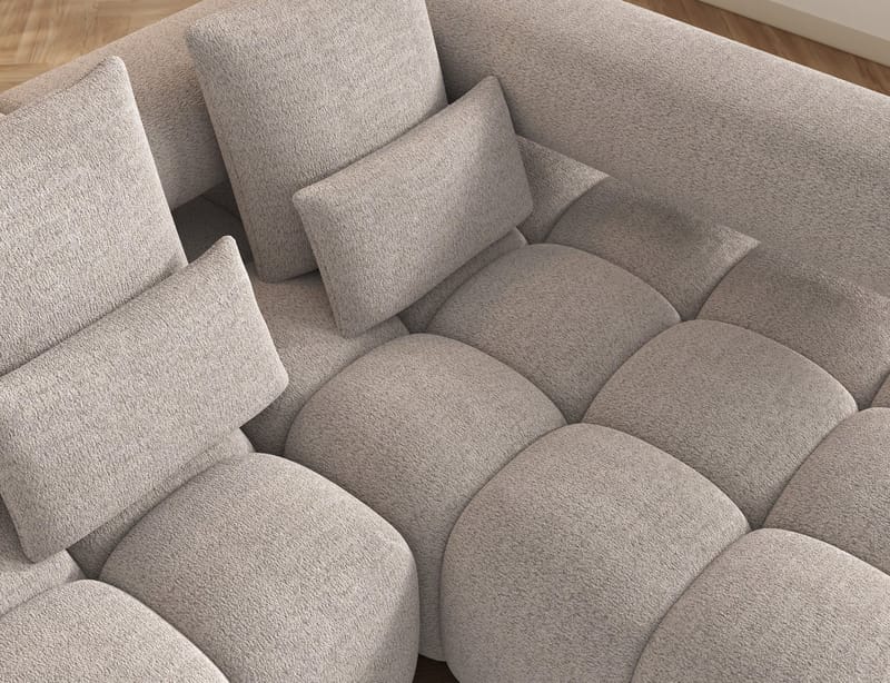 Levvi 3-seters boblete sovesofa med divan, høyre - Royal 18 - Møbler - Sofaer - Sovesofaer