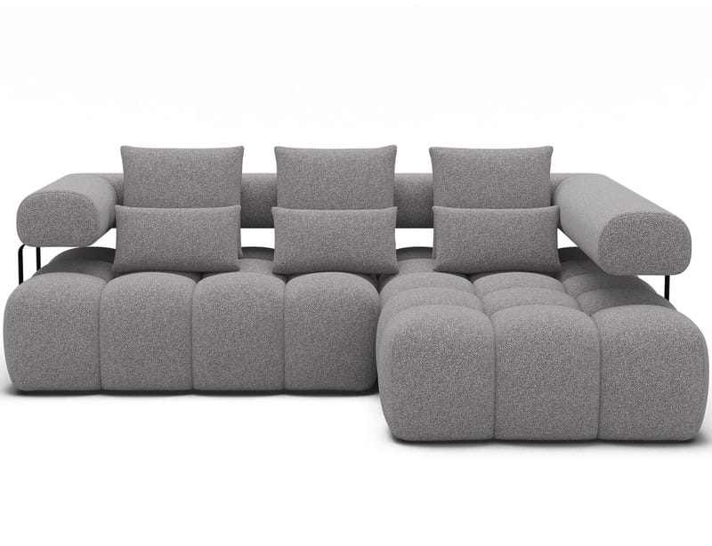 Levvi 3-seters boblete sovesofa med divan, høyre - Paolli 04 - Møbler - Sofaer - Sovesofaer