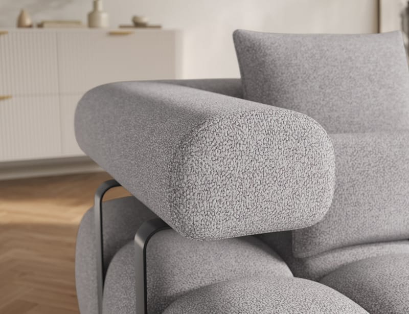 Levvi 3-seters boblete sovesofa med divan, høyre - Paolli 04 - Møbler - Sofaer - Sovesofaer