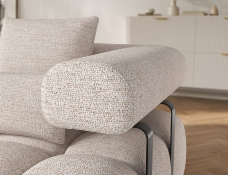 Levvi 3-seters Bubblig sovesofa med divan Venstre - Bazalt 18 - Møbler - Sofaer - Sovesofaer