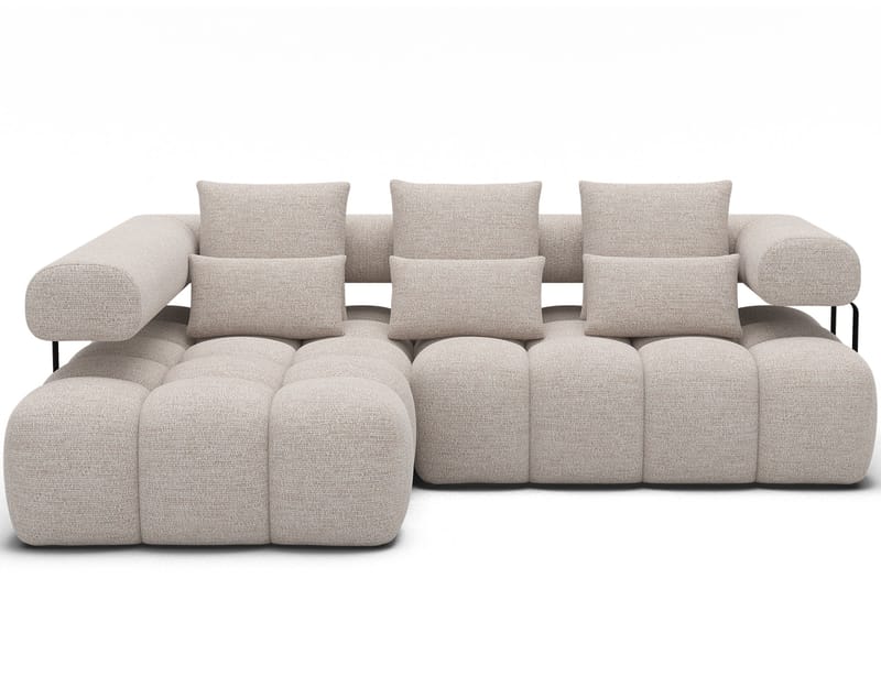 Levvi 3-seters Bubblig sovesofa med divan Venstre - Bazalt 18 - Møbler - Sofaer - Sovesofaer
