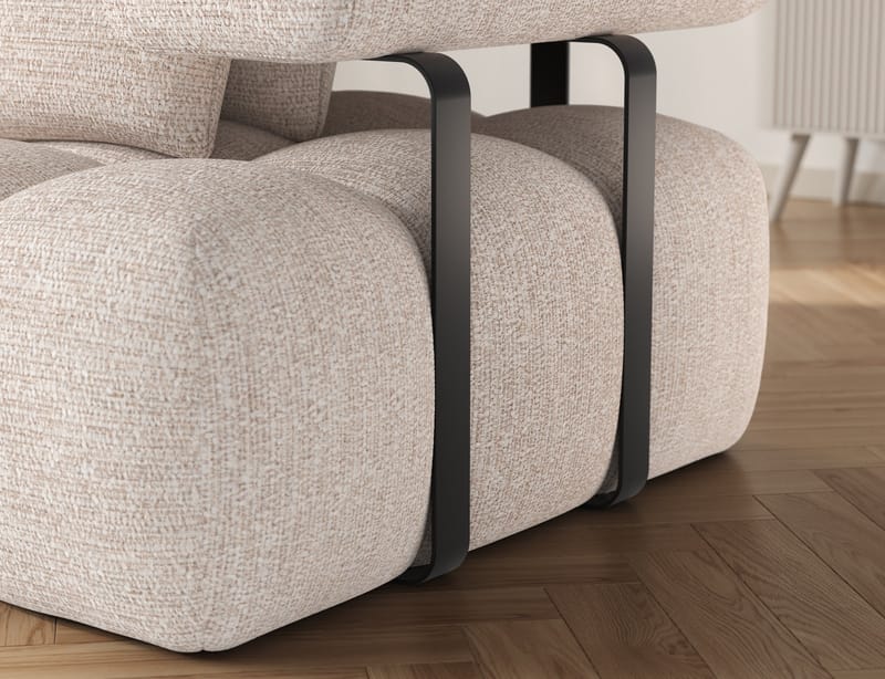 Levvi 3-seters Bubblig sovesofa med divan Venstre - Bazalt 18 - Møbler - Sofaer - Sovesofaer