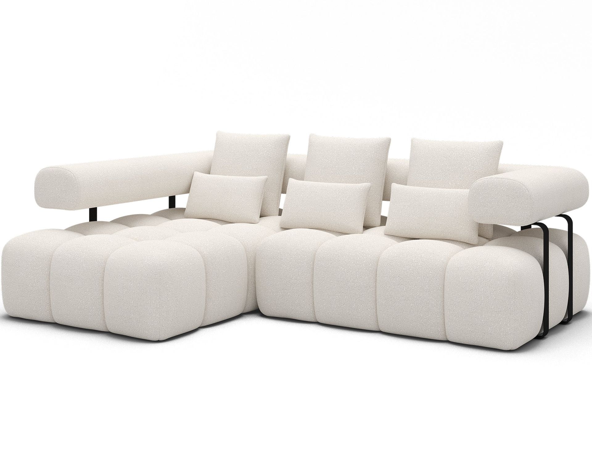 Levvi 3-seters Bubblig sovesofa med divan Venstre - Jaffray 01