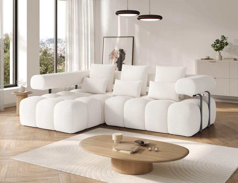 Levvi 3-seters Bubblig sovesofa med divan Venstre - Jaffray 01 - Møbler - Sofaer - Sovesofaer