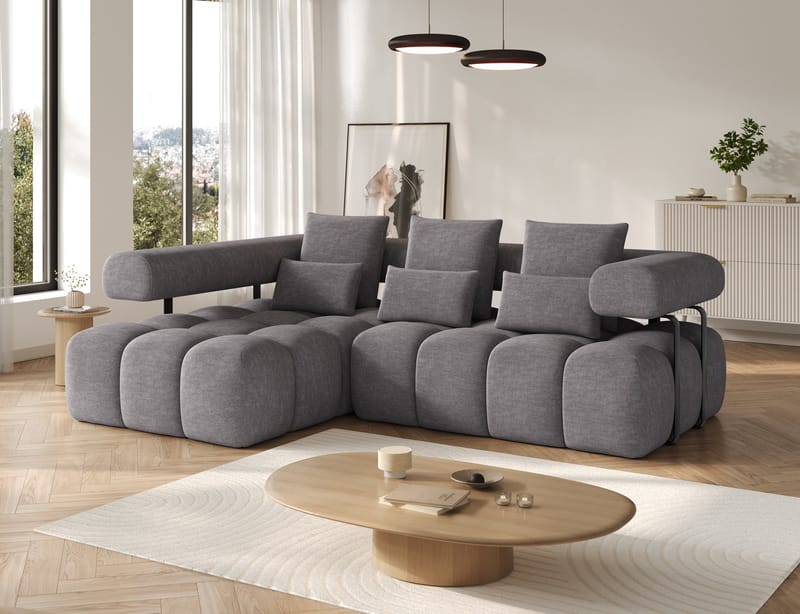 Levvi 3-seters Bubblig sovesofa med divan Venstre - Manhattan 03 - Møbler - Sofaer - Sovesofaer