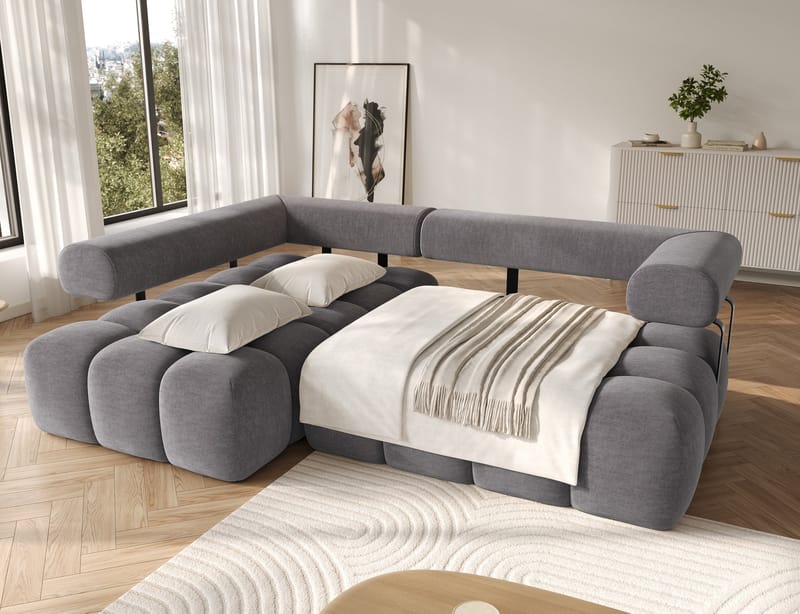 Levvi 3-seters Bubblig sovesofa med divan Venstre - Manhattan 03 - Møbler - Sofaer - Sovesofaer