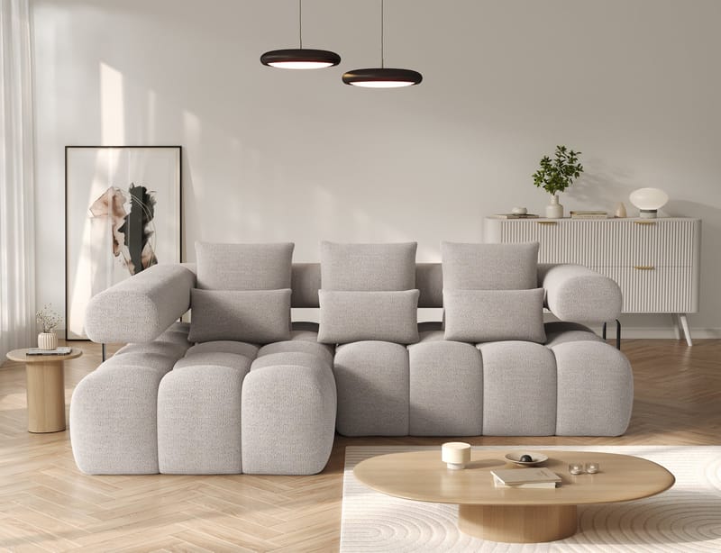 Levvi 3-seters Bubblig sovesofa med divan Venstre - Royal 18 - Møbler - Sofaer - Sovesofaer