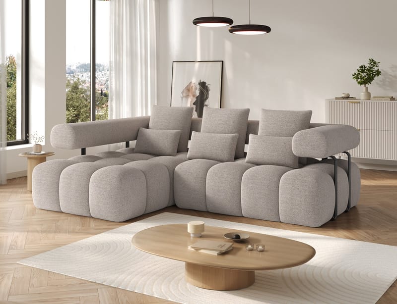 Levvi 3-seters Bubblig sovesofa med divan Venstre - Royal 18 - Møbler - Sofaer - Sovesofaer