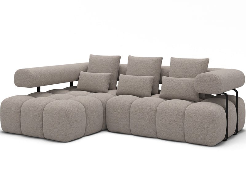 Levvi 3-seters Bubblig sovesofa med divan Venstre, Royal 18