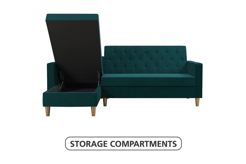 Liberty Divansovesofa Grønn - Møbler - Sofaer - Sovesofaer