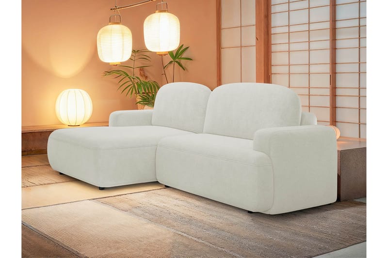 Lifeina Sovesofa Med 2-Seters Divan - Beige/Hvit - Møbler - Sofaer - Sovesofaer