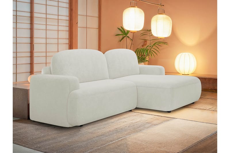 Lifeina Sovesofa Med 2-Seters Divan - Beige/Hvit - Møbler - Sofaer - Sovesofaer