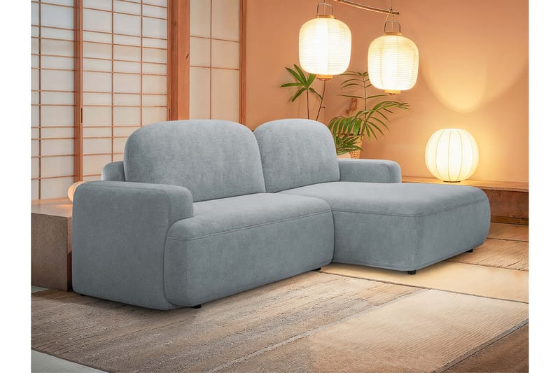 Lifeina Sovesofa Med 2-Seters Divan - Grå - Møbler - Sofaer - Sovesofaer