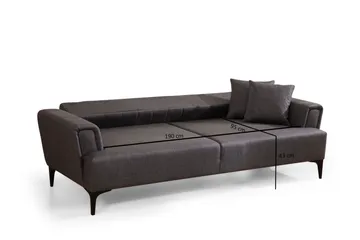 Lilesville 3-seter Sovesofa - Mørkegrå - Møbler - Sofaer - Sovesofaer