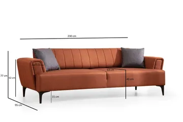 Lilesville 3-seter Sovesofa - Rød - Møbler - Sofaer - Sovesofaer
