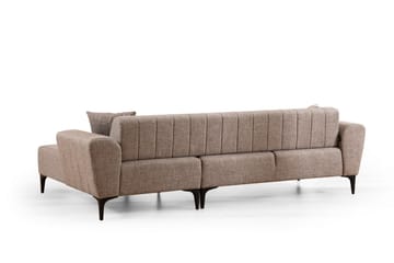 Lilesville Sovesofa med divan - Lysebrun - Møbler - Sofaer - Sovesofaer