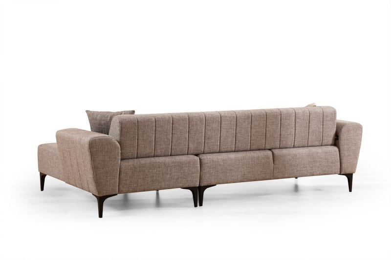 Lilesville Sovesofa med divan - Lysebrun - Møbler - Sofaer - Sovesofaer