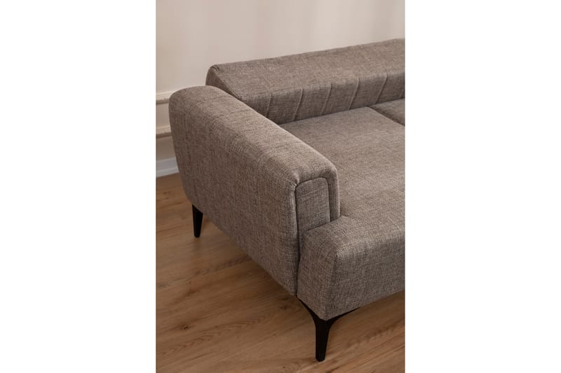 Lilesville Sovesofa med divan - Lysebrun - Møbler - Sofaer - Sovesofaer