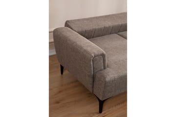 Lilesville Sovesofa med divan - Lysebrun - Møbler - Sofaer - Sovesofaer