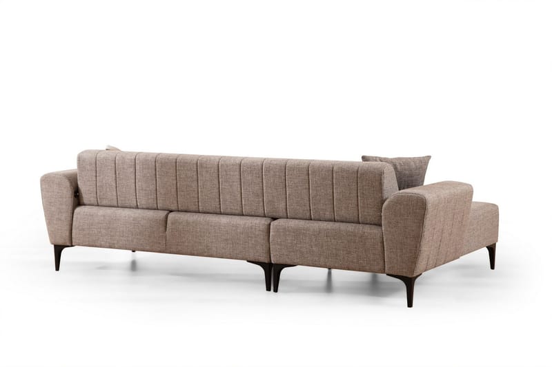 Lilesville Sovesofa med divan - Lysebrun - Møbler - Sofaer - Sovesofaer