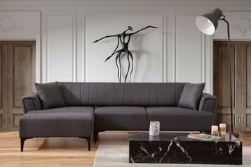 Lilesville Sovesofa med divan - Mørkegrå - Møbler - Sofaer - Sovesofaer