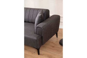 Lilesville Sovesofa med divan - Mørkegrå - Møbler - Sofaer - Sovesofaer
