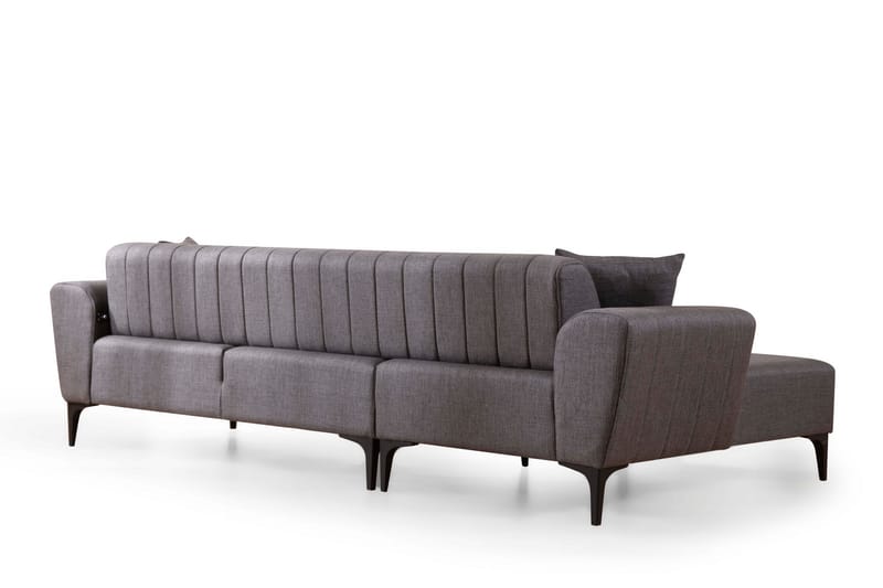 Lilesville Sovesofa med divan - Mørkegrå - Møbler - Sofaer - Sovesofaer
