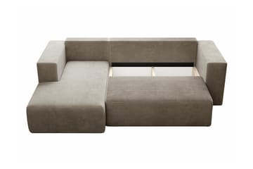 Listowel 3-seter Venstre Hjørnesovesofa 121x205 cm med Oppbevaring - Antrasitt - Møbler - Sofaer - Sovesofaer